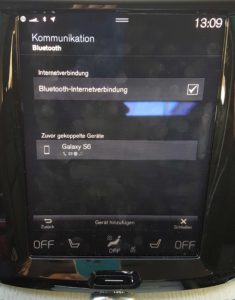 Volvo XC60 (2018) - Bluetooth-Geräte Einstellungen